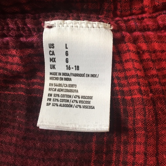 AEO Vintage Boyfriend Button Down size Large - Picture 3 of 7